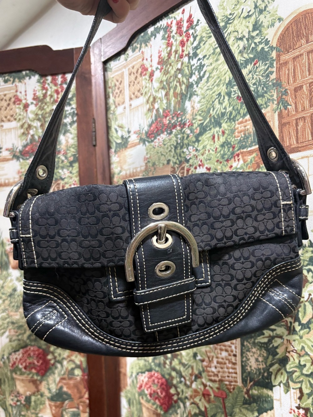 Vintage y2K Coach jacquard Baguette